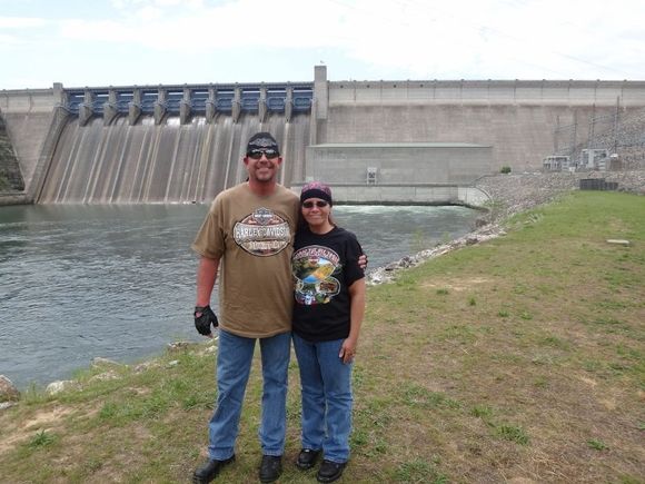 Dam at Table rock lake. The road on dam was closed due to high water. No matter, we had a blast right there.