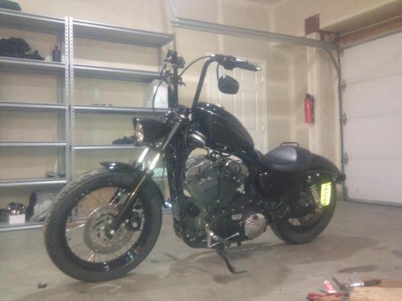 New 12" Burly Narrow Apes and coil relocation done.