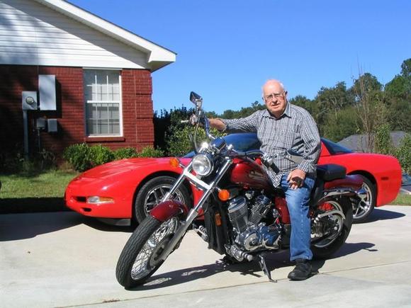 2004.  Dad on his Honda at 82 years old.