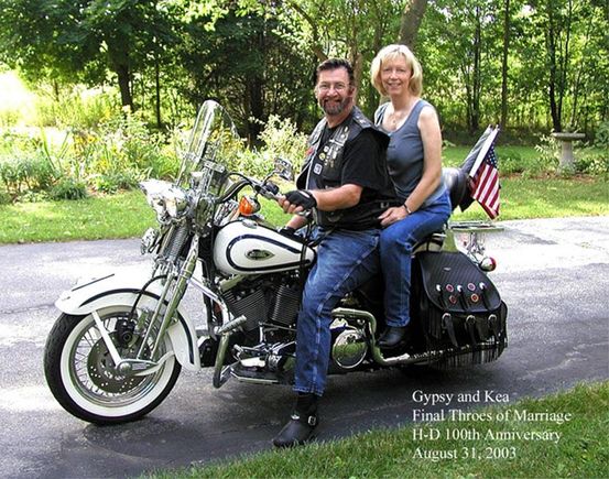 One last ride- Kea and I, on our way from Mequon, to downtown Milwaukee for a Steppenwolf concert at the 100th!
