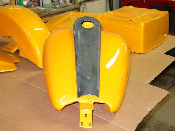 Tank with custom dash being fitted.