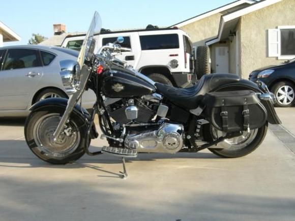 With windshield and bags