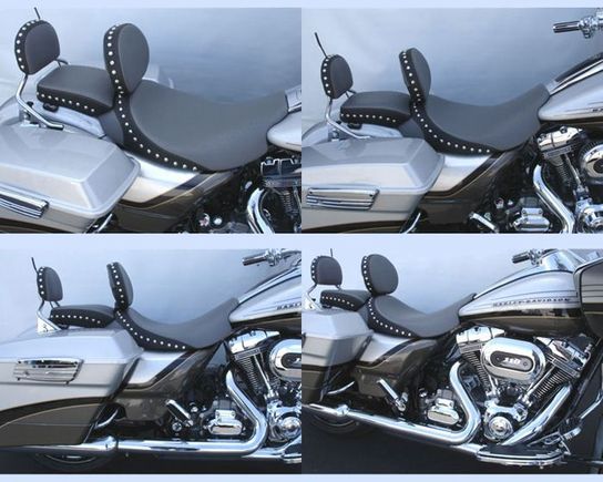 2Tone Ostrich Seat with Studs - C&amp;C Seats - Made in the USA http://www.sideroadcycles.com/AmericanMotorcycles/Seats/Motorcycle_Seats.html