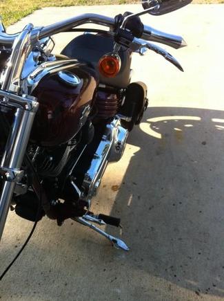 New grips, shifter peg, and levers. Pegs were changed out too just not in this pick they match the grips