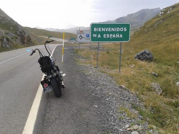 At the spanish border, after 900 kilometers.