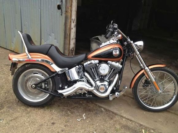 2008 SOFTAIL 105th W Martin Bros pipes and K&amp;N air filter, i bought it from my buddy who was the original owner and it had 1177 miles on it when I got it in feb 2013