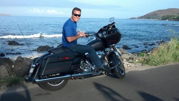 Riding a rental on Maui