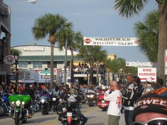 Main Street. The cop promised he would fine me $100 if I didn't get me and my beer off the sidewalk...