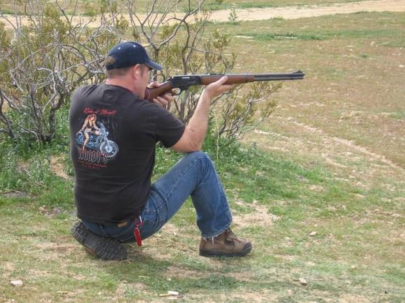 Scott trying my dad's 30-30.