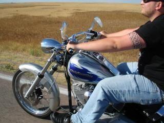Little Brother ridin' it in the badlands outside Wall, SD