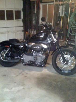 took the pipes off to repowder them and wrap em. bike looks brand new again