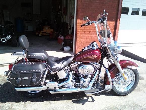 cleaned back up after riding in the rain