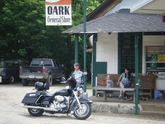 Oark General Store on Hwy 215.
Great place to stop, have lunch and hang out on the porch.