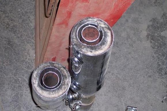 Stock mufflers, no wonder it was so quiet