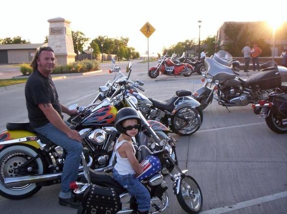 night bike-hangin' with my lil' man