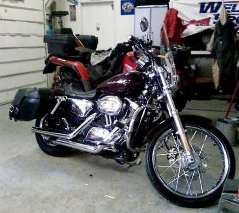 11.75" chrome air shocks off a Street Glide