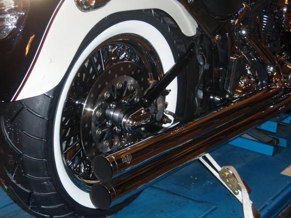 200 mm rear with whitewalls