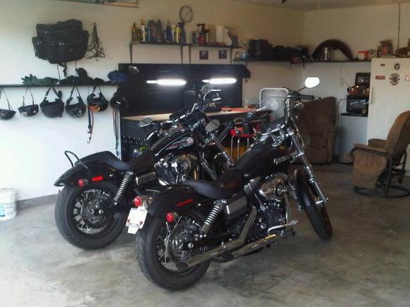 my garage!  complete with stocked beer fridge.  FINALLY DONE!