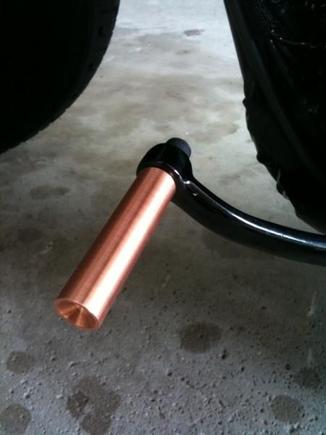 .625" diameter, 2.5" long, tapered inner end