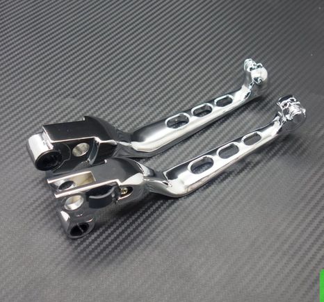 3 hole slotted chrome brake lever.