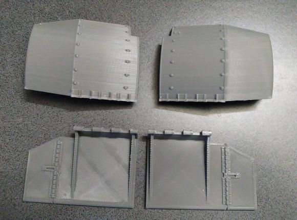 Front track guard/fender (top pieces)

rear mud flaps (below)  

