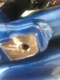 SEAT MOD, TWO HIDE 2 SCREWS TO ATTACH DANNEY GREY SEAT TO BIKE I GRINDED NUBS OFF, WORKED PERFECT, HAD TO MOD SEAT A BIT TO BUT IT WORKED!!!