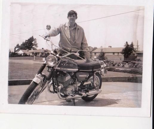 Me with my Suzuki 500 Titan that I later sold to my Ole Man (RIP) to get the money I needed for my 1st H-D