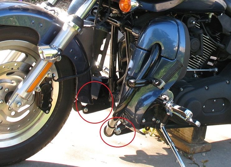 Engine guard with extended FWD controls Harley Davidson Forums
