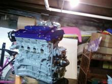 This is my friend's valve cover, he took mine to paint it and I'm taking his later.