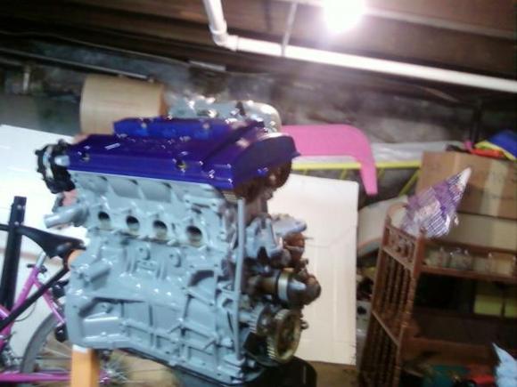 This is my friend's valve cover, he took mine to paint it and I'm taking his later.