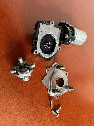 Removed gear assembly. step 2.