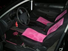Pink seats.. soon to be Other pink things insidee :)