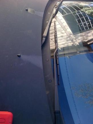 freshly painted wiper arms