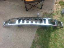 Grille before Plastidip. Looks alot better after.  Dechroming the Hummer!
