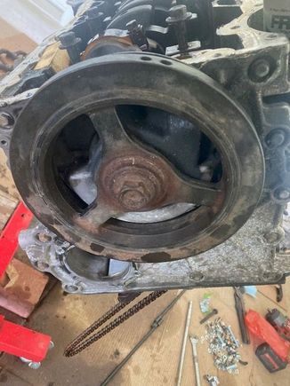 Harmonic Balancer Bolt - The tightest bolt I've ever encountered as a DIY'er.  