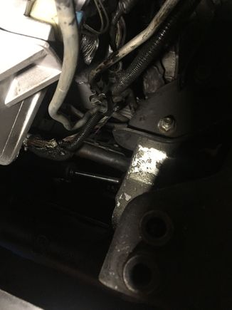 This picture shows the “center” section of the cooler lines....the black metal bracket