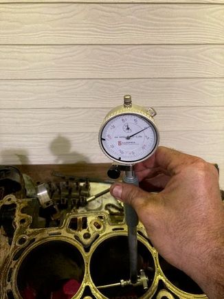 Dial Bore Gauge on the cylinders;  If not for the scoring, these likely would have been reusable.  