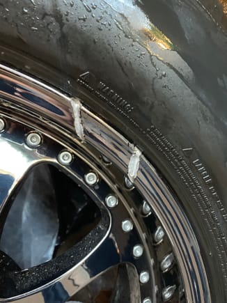 Two scratches on rim