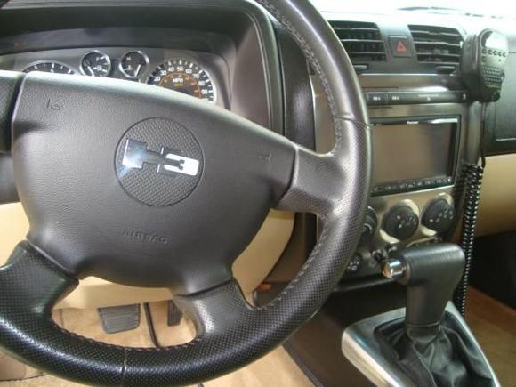 touch screen pioneer radio, also you can see the cobra CB radio.