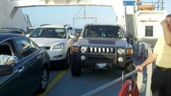Her first ride on the St. Johns Ferry Jacksonville FL