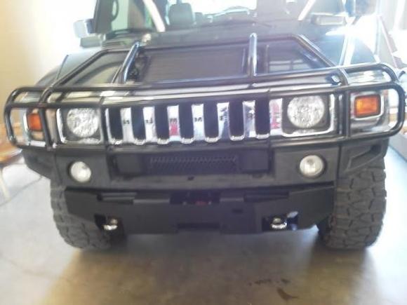 Brush guard has been powder coated and new warn winch bumper. Now all I need is the winch.