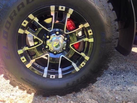 Painted calipers red.