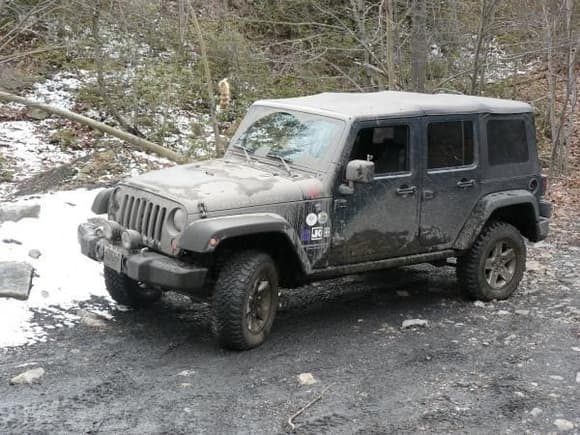 You'll mostly find my jeep looking like this, covered in mud...