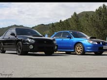 With another Code 3 Racing member, Rodney (2003 WRX)...