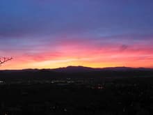 Morgan Hill Sunset from our back deck. El Toro Mtn in the distance