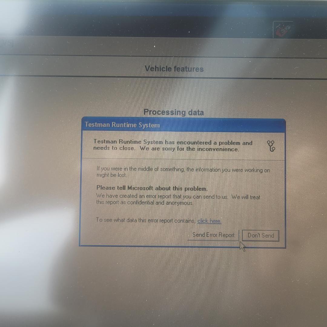 Tabman error during processing data