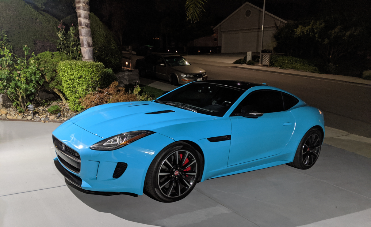 jaguar f type light blue
