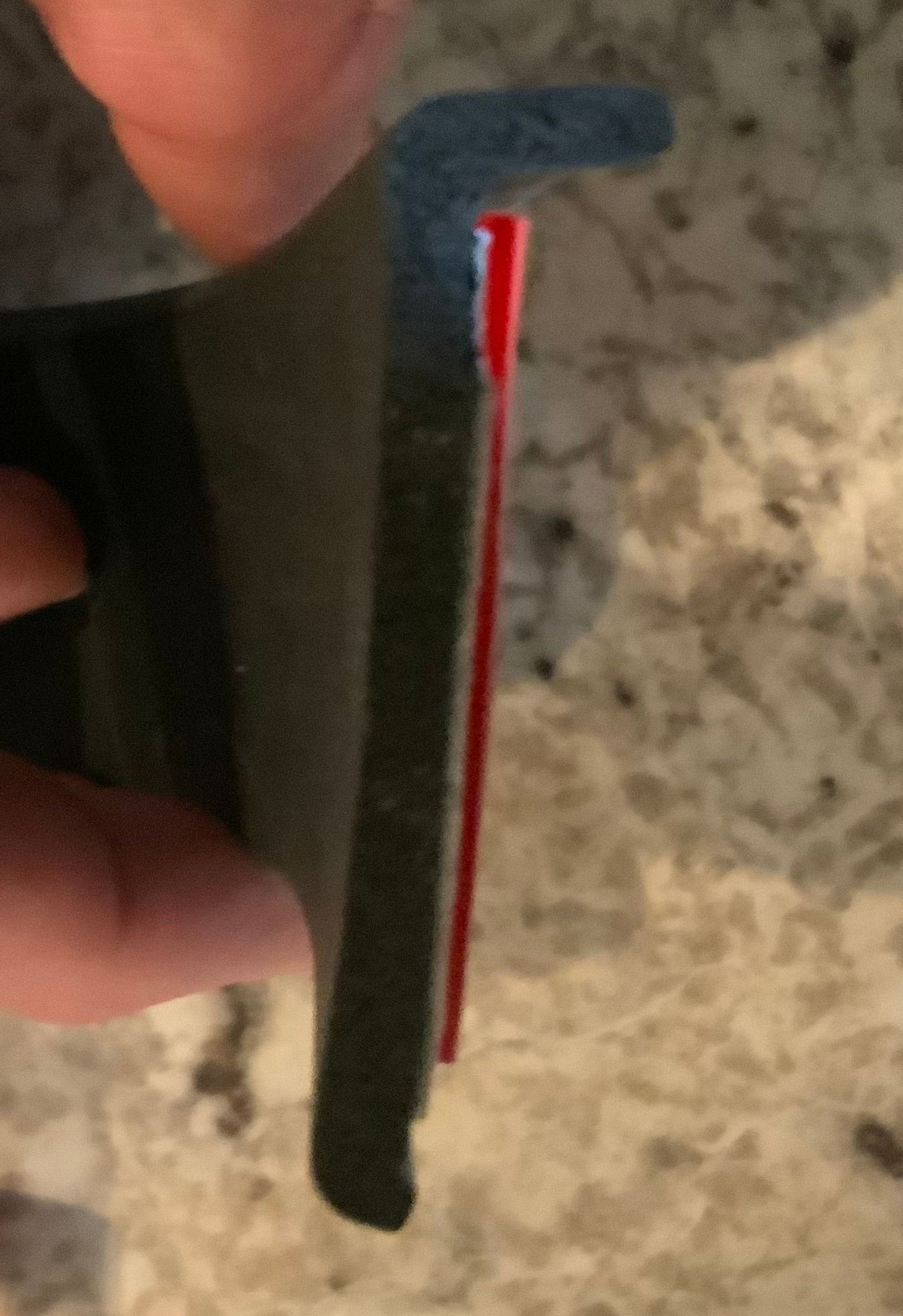 It has un-needed adhesive on back side. I’m not sure if I will rub something on it to eliminate stickiness(Oil or Dirt maybe)… or stick something on there.