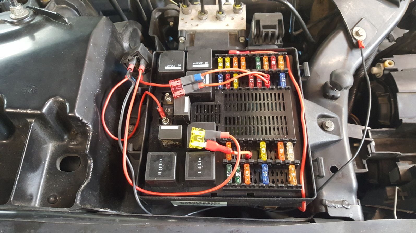 External relay to work around faulty supercharger pump relay R12