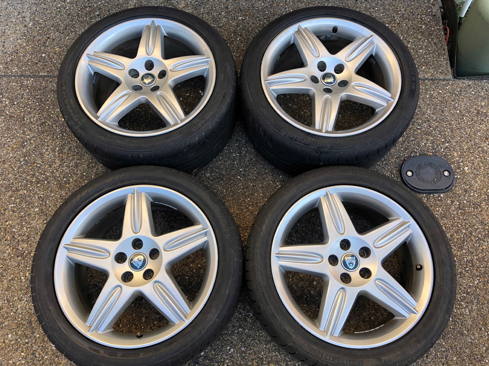Wheels and Tires/Axles - FS Jaguar S-Type R Wheels W/ Conti Tires - Used - 2000 to 2008 Jaguar S-Type - Dallas, TX 75206, United States